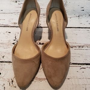 SUEDE D’ORSAY WEDGE ACACIA/TAN – ANTONIO MELANI WOMENS # 6